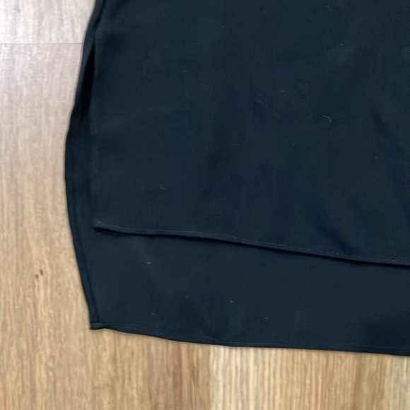 White House Black Market Women's Black Polyester V-Neck Sleeveless Top Shirt - Picture 5 of 7